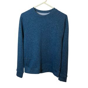 Van Heusen Womens Medium Regular Fit Blue Long Sleeve Sweater Pullover